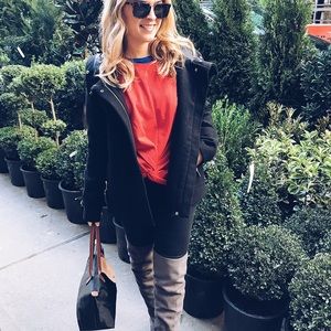 Nordstrom red sweater with front knot